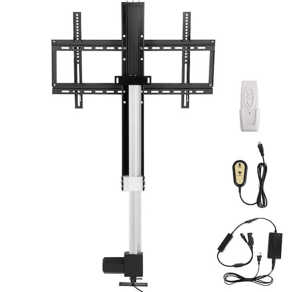 Automated TV Lift, 31 in. Stroke for 32in.-60in. TVs, Adjustable Height 42in.-73in. Remote Controlled, Supports 132 lbs.