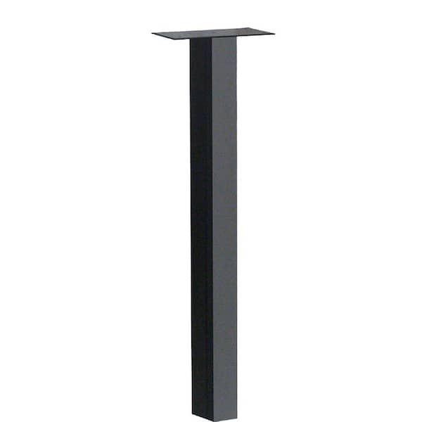 Architectural Mailboxes Standard 53 in. Galvanized Steel 1-Mailbox Post in Black