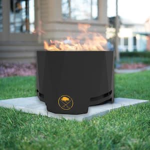 The Peak NHL 24 in. x 16 in. Round Steel Wood Patio Fire Pit - Buffalo Sabres