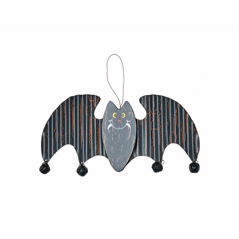 8 in. Metal and Wood Hanging Bat
