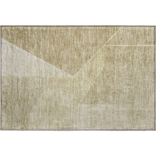 Addison Rugs Mayfield Premium Machine Washable Indoor/Outdoor Geometric AMF648 Beige 1 ft. 8 in. x 2 ft. 6 in. Area Rug