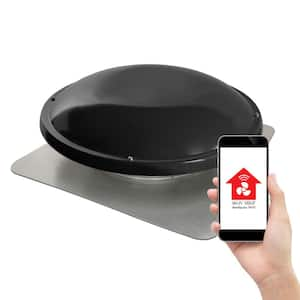 1250 CFM Black Wi-Fi Power Roof Mount Attic Fan