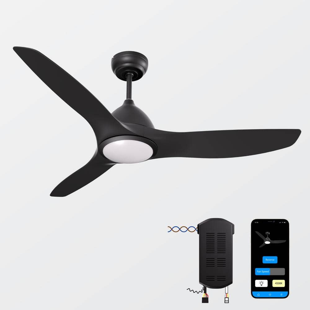 ProMounts Smart Voice Ceiling Fan 52  with 3-Blades  LED Lights  6 Speed with Reverse Airflow Function