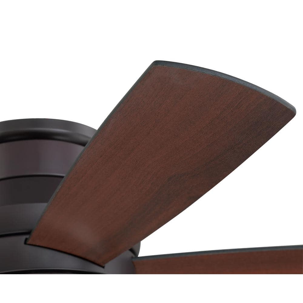 Tempo 44-Inch White Low Profile Ceiling Fan with LED Light and Remote