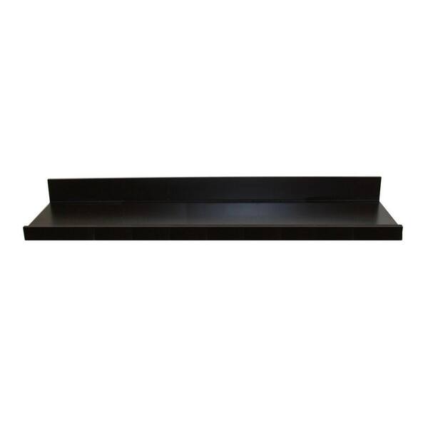 Generic unbranded 42 in. L Manhattan Espresso Floating Wood Wall Shelf