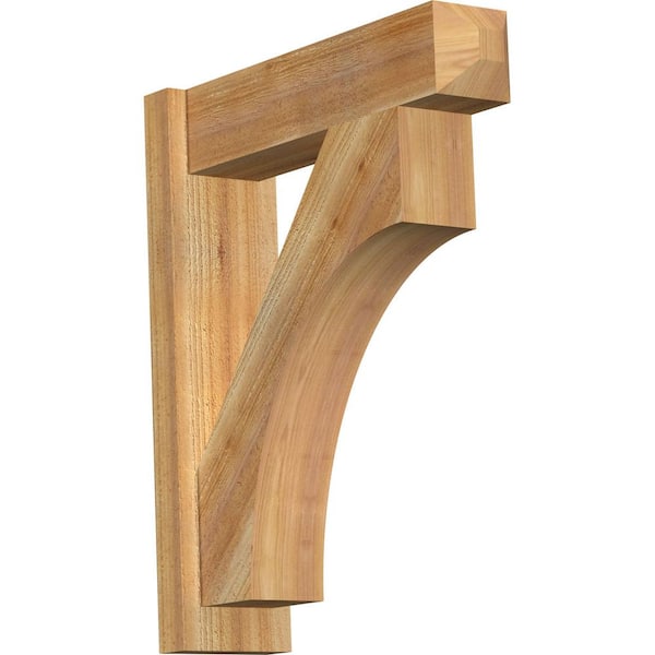 Ekena Millwork 6 in. x 26 in. x 22 in. Western Red Cedar Westlake Craftsman Rough Sawn Outlooker