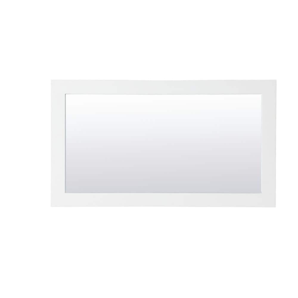 White Rectangular MDF Bathroom Vanity Mirror