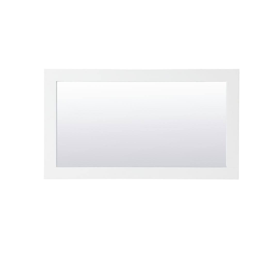 White Rectangular MDF Bathroom Vanity Mirror