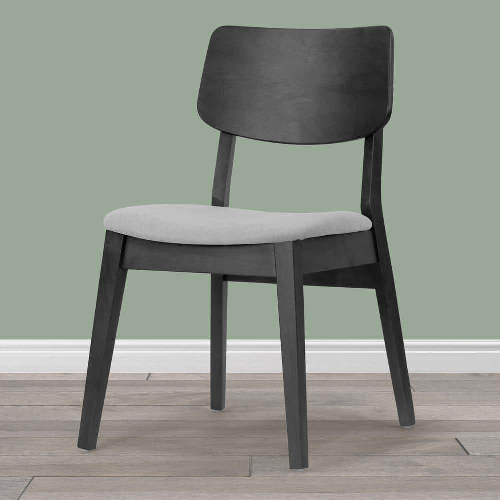 Astin Gray Upholstered Wood Side Chair, 32" Height