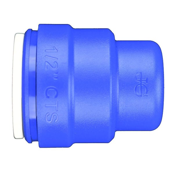 JG Speedfit 1/2 In. Blue Plastic Push-to-Connect End Cap Fitting (10 ...