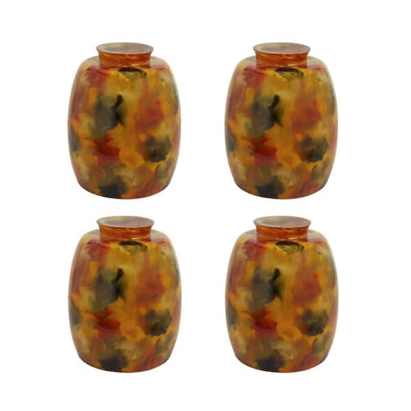 5-1/4 in. Art Ceiling Fan Replacement Glass Shade (4-Pack)