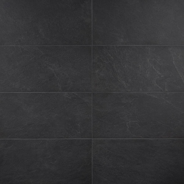 Ivy Hill Tile Monolith Charcoal Black 11.81 in. x 23.62 in. Matte
