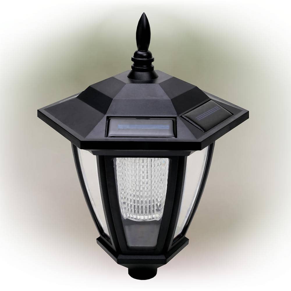 Solar Black LED Outdoor Wall Lantern