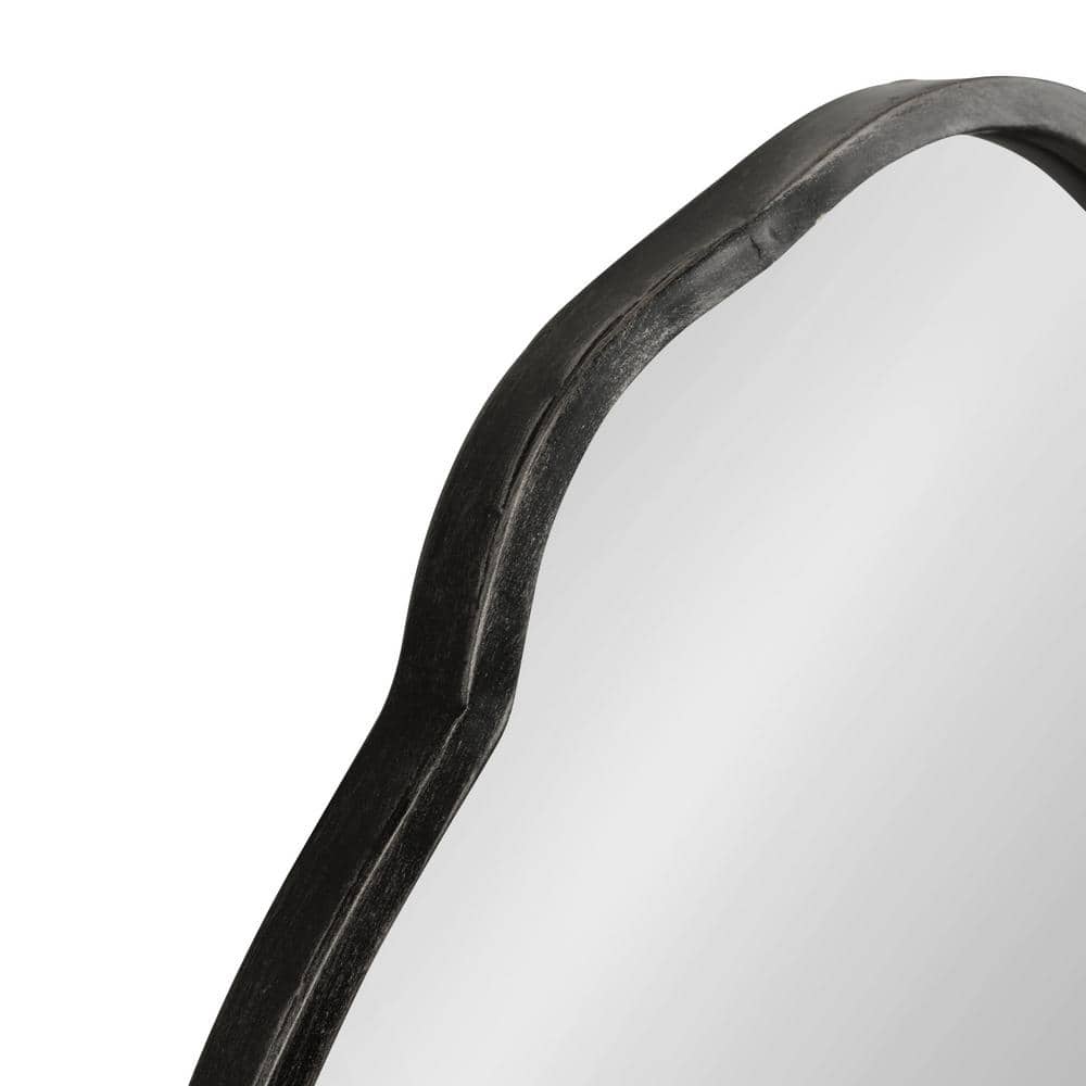 30" Gold Oval Scalloped Vanity Wall Mirror
