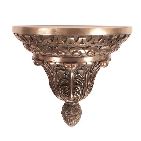 Unbranded Ornate Bronze Round Wall Shelf