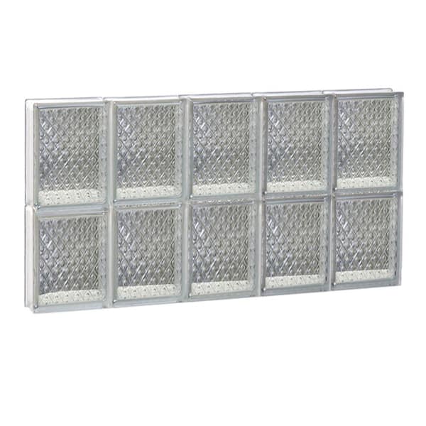 Clearly Secure 28.75 in. x 15.5 in. x 3.125 in. Frameless Diamond Pattern Non-Vented Glass Block Window