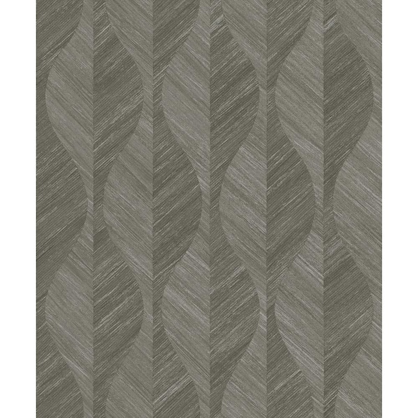 Advantage Oresome Dark Grey Ogee Wallpaper Sample