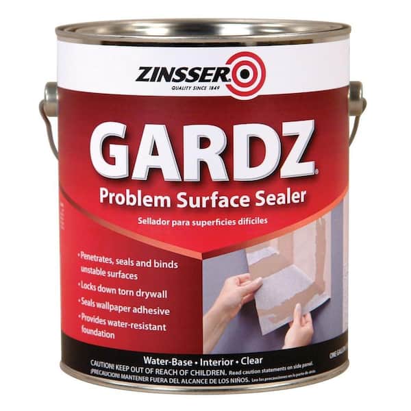 Zinsser GARDZ 1 gal. Clear Water-Based Interior Problem Surface Sealer  (Case of 4) 2301 - The Home Depot