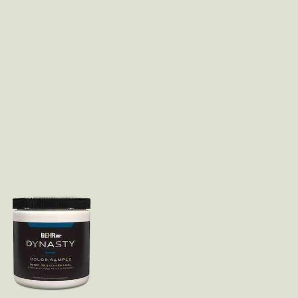 BEHR DYNASTY 8 oz. #PPU10-12 Whitened Sage Satin Enamel Stain-Blocking Interior/Exterior Paint & Primer Sample