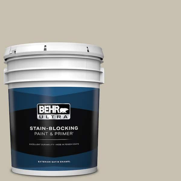 BEHR ULTRA 5 gal. #PPU8-17 Fortress Stone Satin Enamel Exterior Paint & Primer