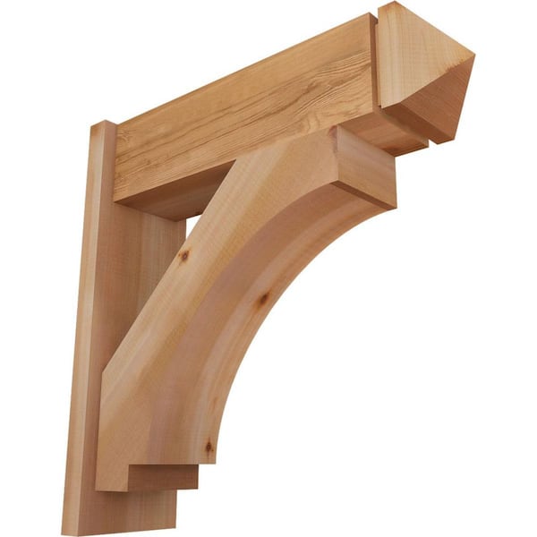 Ekena Millwork 8 in. x 26 in. x 26 in. Imperial Arts and Crafts Smooth Western Red Cedar Outlooker