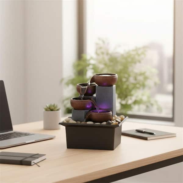 Tabletop Fountain 4 Level Small Waterfall Fountain YNLIN285 - The