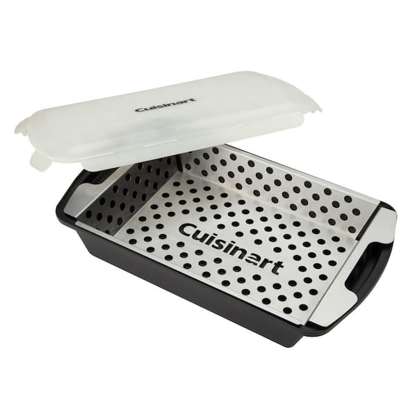 Mr. Bar-BQ The Marinator with Removable Strainer & Catch Tray, Mess-Free  Marinade Container