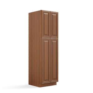 24 in. W x 24 in. D x 90 in. H in Cameo Scotch Plywood Ready to Assemble Floor Wall Pantry Kitchen Cabinet