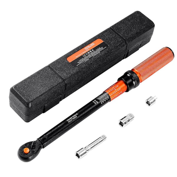 Click Torque Wrench, 3/8 in. Drive, 10-100 lbf-ft. / 13.6-135.6 N.m, Dual-direction Torque Wrench with Dual Range Scales
