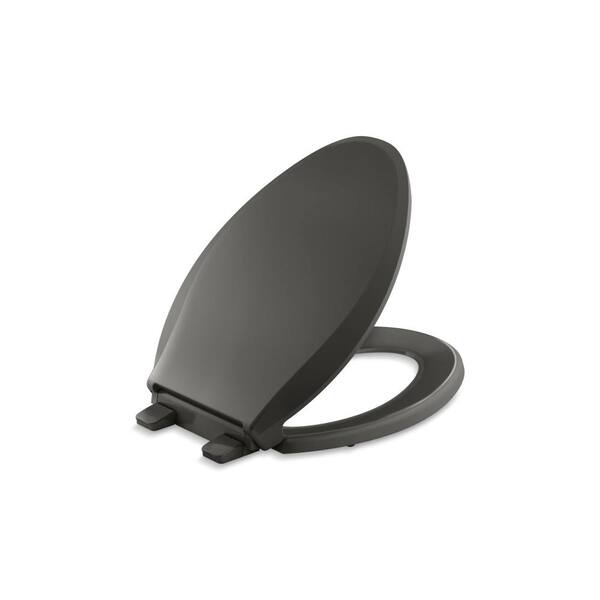 KOHLER Cachet Elongated Closed Front Toilet Seat in Thunder Grey 4636