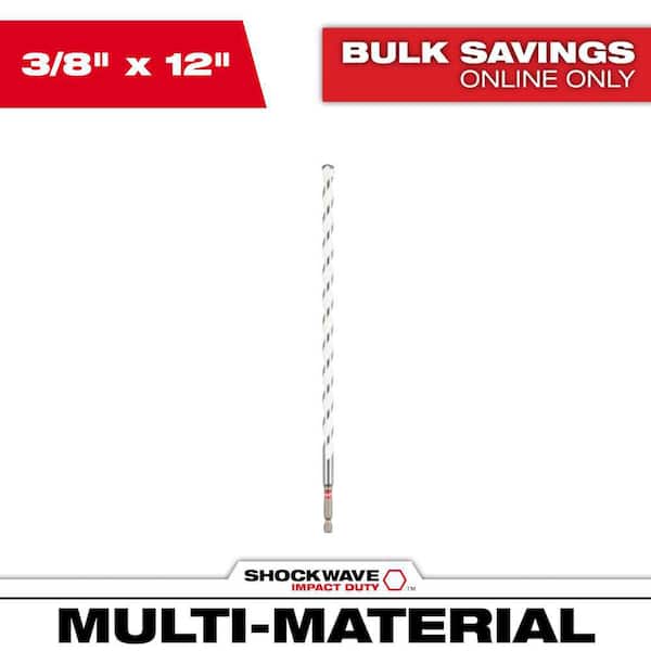 Milwaukee 3/8 in. x 12 in. SHOCKWAVE Impact Duty Carbide Multi-Material Drill Bit