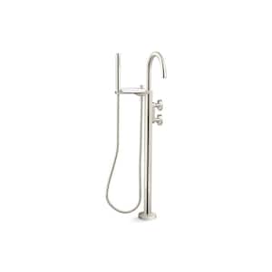 Components Single-Handle Freestanding Tub Faucet with Handheld Shower Head in. Vibrant Polished Nickel