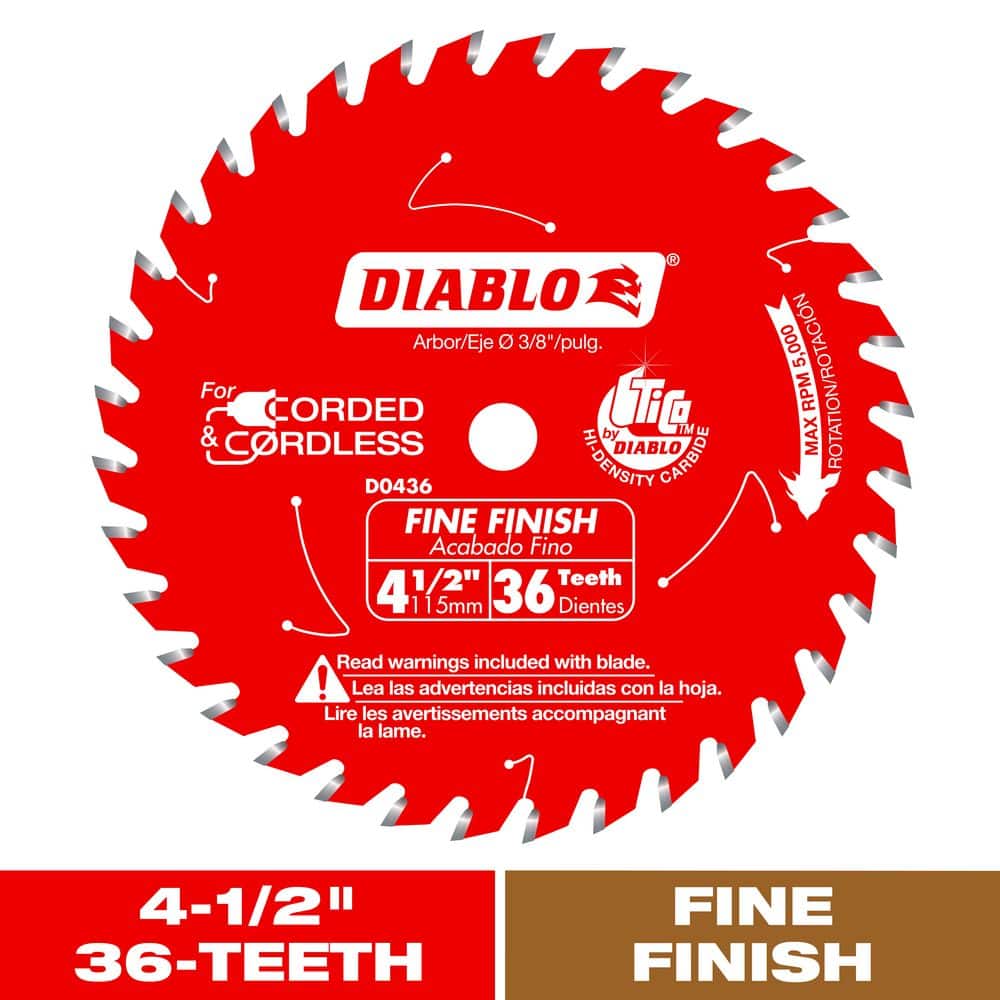 4-1/2in. x 36-Tooth Fine Finish Circular Saw Blade for Wood price history on PriceWatchPro