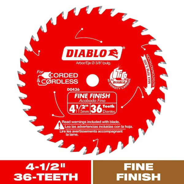 DIABLO 4-1/2in. x 36-Tooth Fine Finish Circular Saw Blade for Wood