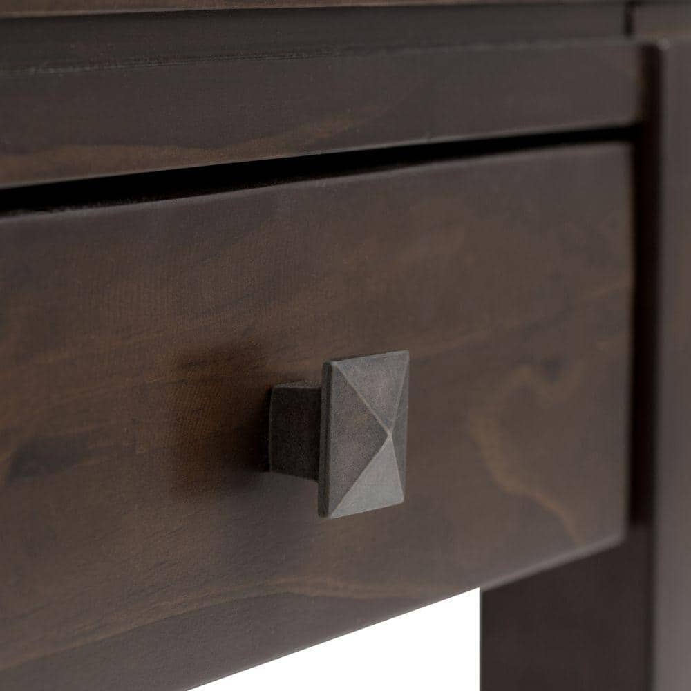 Cosmopolitan Compact Mahogany End Table with Storage Drawer