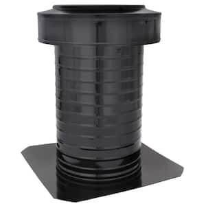 8 in. Dia Keepa Vent an Aluminum Static Roof Vent for Flat Roofs in Black