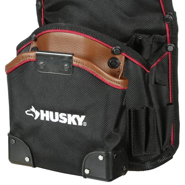 Husky 2Pocket Drill Driver Tool Pouch with Leather GP46661AN14 The Home Depot