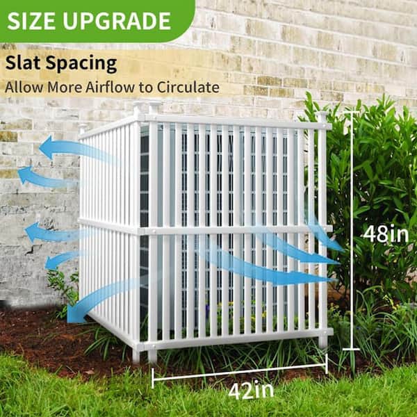 Moasis 1 Panel 60" H X 38" W Fence Privacy Screen Wood Air Conditioner Fence - 1 Panel - On Sale - Bed Bath & Beyond - 42742517