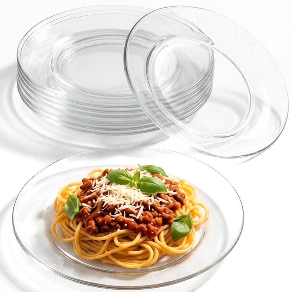 8-Pack Glass Dessert Plates, 7.5 in. Clear Salad and Appetizer Plates, Snack Fruit Dinner Serveware price history on PriceWatchPro