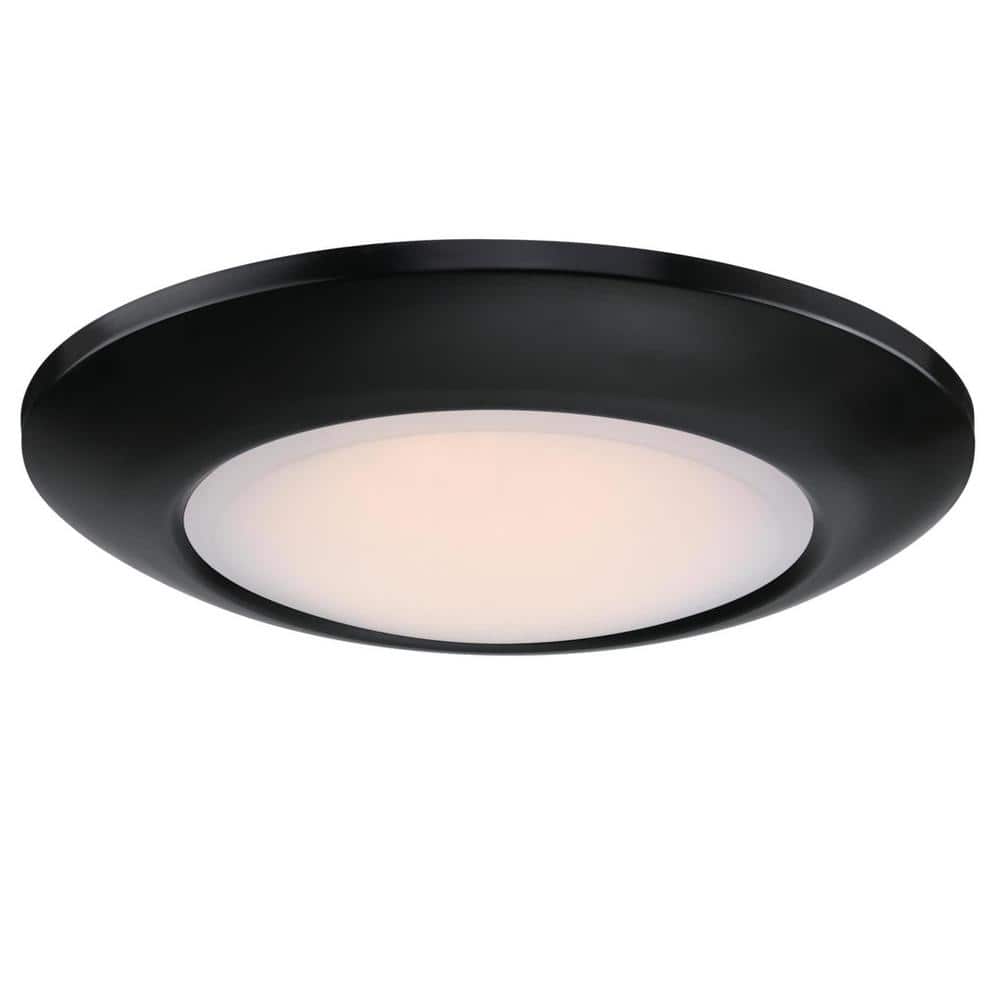Westinghouse 6120200 Makira 11  Wide Led Outdoor Flush Mount Bowl Ceiling Fixture - Black