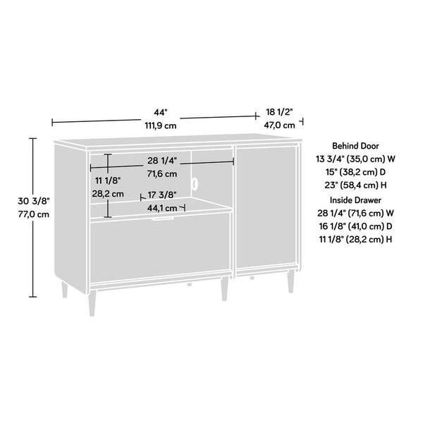 SAUDER Clifford Place 44.055 in. Jet Acacia TV Credenza with SAUDER Clifford Place 44.055 in. Jet Acacia TV Credenza with