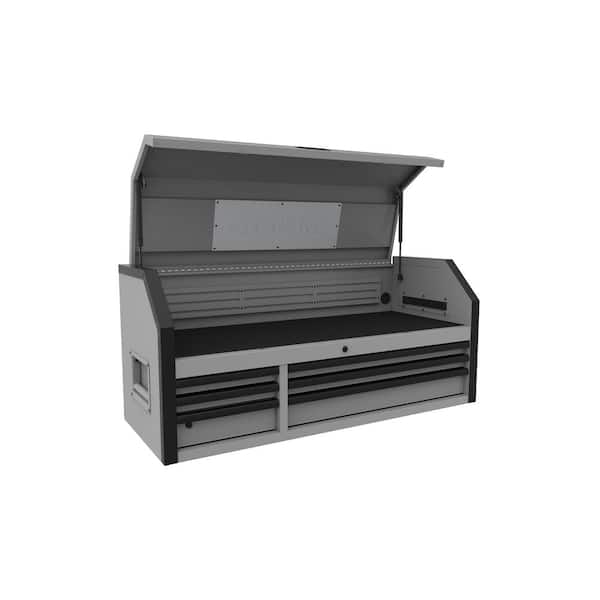 Heavy-Duty 52 in. W x 20 in. D 6-Drawer Matte Gray Steel Top Tool Chest
