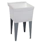 Utilatub 24 in. x 20 in. Structural Thermoplastic Floor-Mount Utility Tub in White