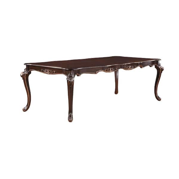Benjara 44 in.Brown Wood 4 Legs Dining Table (Seat of 8)