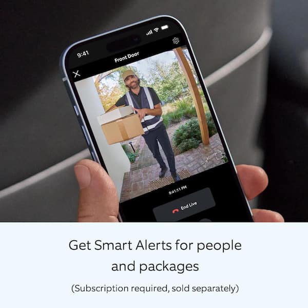 Ring Battery Doorbell with Head-to-Toe HD Video, Live View with 2