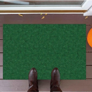 Lifesaver Non-Slip Rubberback Indoor/Outdoor Long Hallway Runner Rug 2 ft. x 5 ft. Green Polyester Garage Flooring