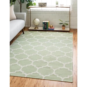 Decatur Trellis Green/Ivory 7 ft. 5 in. x 10 ft. Area Rug