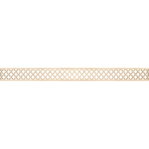 Manchester Fretwork 0.375 in. D x 46.375 in. W x 4 in. L Birch Wood Panel Moulding