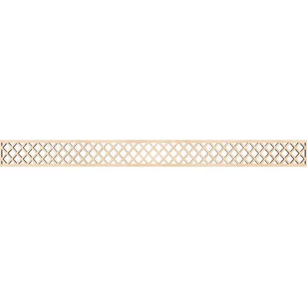 Ekena Millwork Manchester Fretwork 0.375 in. D x 46.375 in. W x 4 in. L Birch Wood Panel Moulding