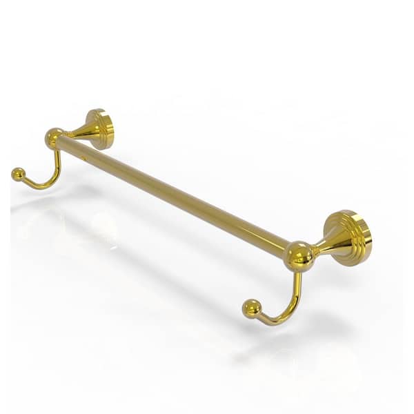 Allied Brass Sag Harbor Collection 30 in. Wall Mounted Single Towel Bar Polished Brass